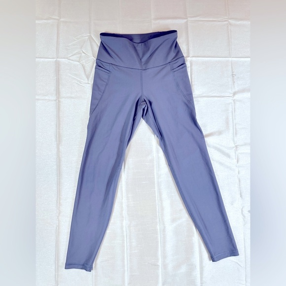 Old Navy Blue High Rise Leggings with side pockets - Picture 2 of 5